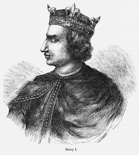 Henry I, Profile Portrait, Illustration from John Cassell's Illustrated History of England, Vol. I from the earliest period to the reign of Edward the Fourth, Cassell, Petter and Galpin, 1857