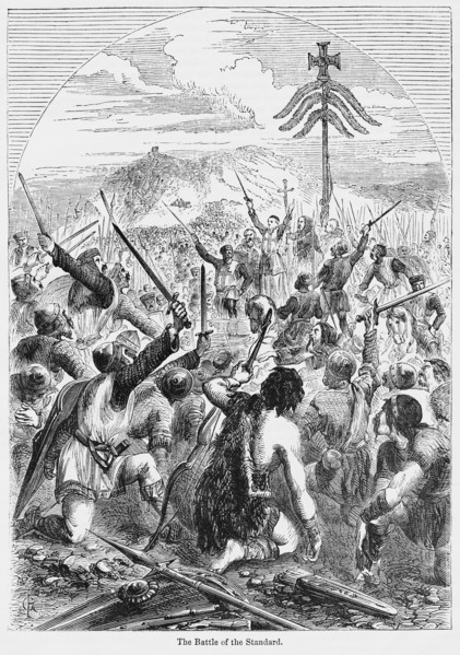 The Battle of the Standard, Illustration from John Cassell's Illustrated History of England, Vol. I from the earliest period to the reign of Edward the Fourth, Cassell, Petter and Galpin, 1857