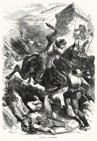 Edward I at Berwick, Illustration from John Cassell's Illustrated History of England, Vol. I from the earliest period to the reign of Edward the Fourth, Cassell, Petter and Galpin, 1857