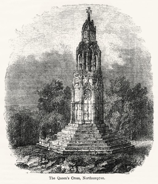 The Queen’s Cross, Northampton, Illustration from John Cassell's Illustrated History of England, Vol. I from the earliest period to the reign of Edward the Fourth, Cassell, Petter and Galpin, 1857