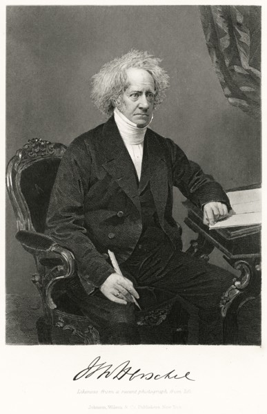 Sir John Frederick William Herschel, 1st Baronet (1792-1871), English Polymath who Invented the Blue Print, Three-Quarter Length Seated Portrait, Steel Engraving, Portrait Gallery of Eminent Men and W...