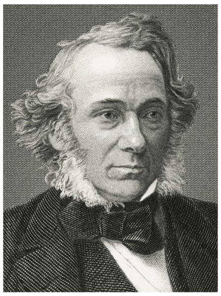 Richard Cobden (1804-65), English Manufacturer and Liberal Statesman, Head and Shoulders Portrait, Steel Engraving, Portrait Gallery of Eminent Men and Women of Europe and America by Evert A. Duyckinc...
