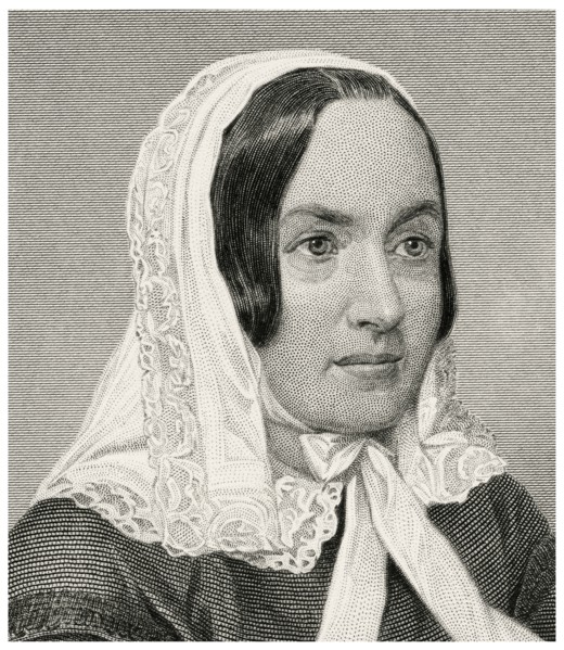 Fredrika Bremer (1801-64), Swedish Writer and Feminist Reformer, Head and Shoulders Portrait, Steel Engraving, Portrait Gallery of Eminent Men and Women of Europe and America by Evert A. Duyckinck, Pu...