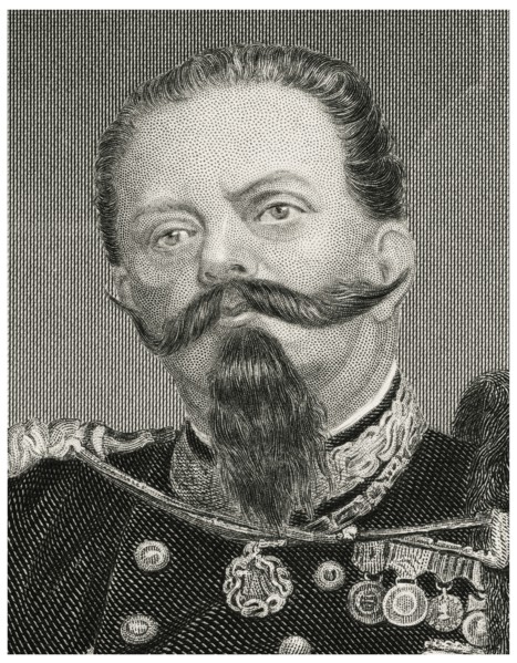 Victor Emmanuel I (1759-1824), King of Sardinia and Duke of Savoy, Head and Shoulders Portrait, Steel Engraving, Portrait Gallery of Eminent Men and Women of Europe and America by Evert A. Duyckinck, ...