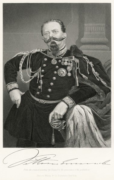 Victor Emmanuel I (1759-1824), King of Sardinia and Duke of Savoy, Three-Quarter Length Portrait, Steel Engraving, Portrait Gallery of Eminent Men and Women of Europe and America by Evert A. Duyckinck...