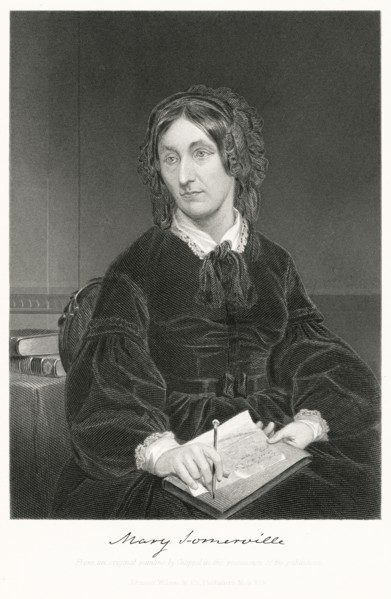 Mary Somerville (1780-1872), Scottish Science Writer, Seated Portrait, Steel Engraving, Portrait Gallery of Eminent Men and Women of Europe and America by Evert A. Duyckinck, Published by Henry J. Joh...
