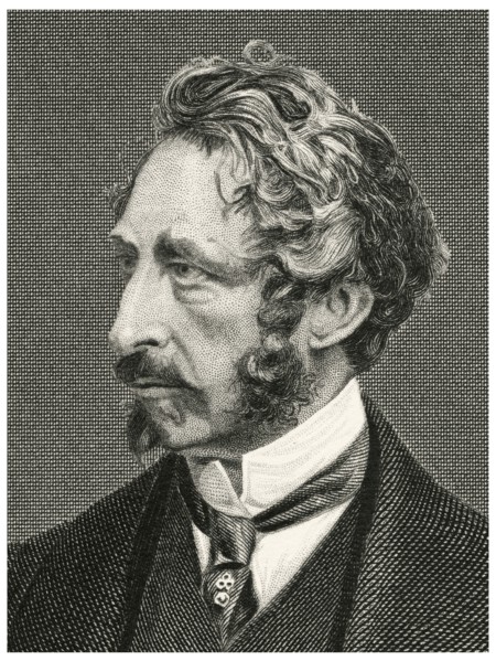 Edward Bulwer-Lytton (1803-73), 1st Baron Lytton, English Poet, Novelist and Politician, Head and Shoulders Portrait, Steel Engraving, Portrait Gallery of Eminent Men and Women of Europe and America b...