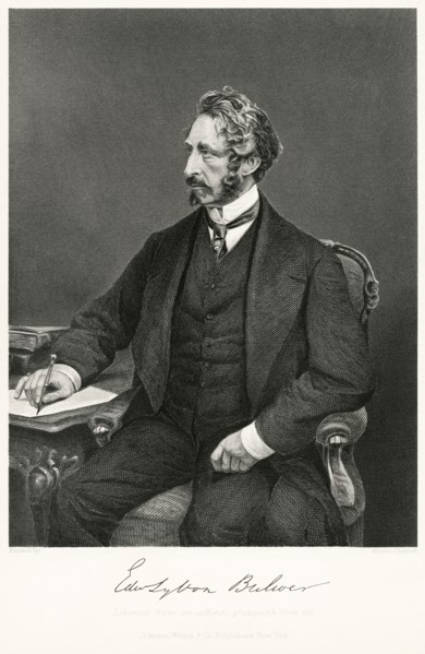 Edward Bulwer-Lytton (1803-73), 1st Baron Lytton, English Poet, Novelist and Politician, Steel Engraving, Portrait Gallery of Eminent Men and Women of Europe and America by Evert A. Duyckinck, Publish...