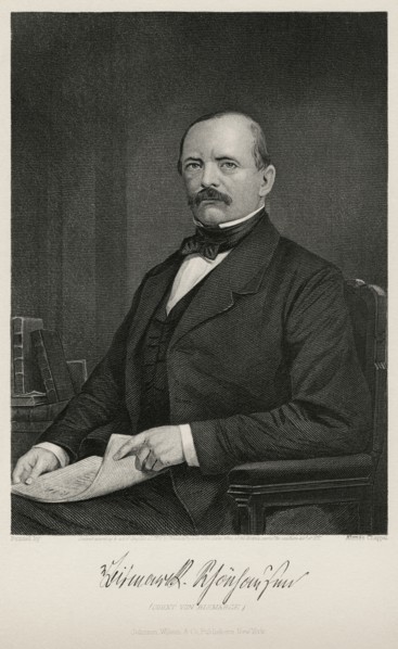 Otto von Bismarck (1815-98), Prussian Statesman and First Chancellor of the German Empire 1871-90, Seated Portrait, Steel Engraving, Portrait Gallery of Eminent Men and Women of Europe and America by ...
