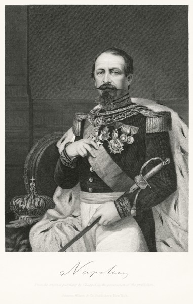 Napoleon III (1803-1873), First Elected President of France 1848-52, Emperor of the French 1852-70, Half-Length Portrait, Steel Engraving, Portrait Gallery of Eminent Men and Women of Europe and Ameri...