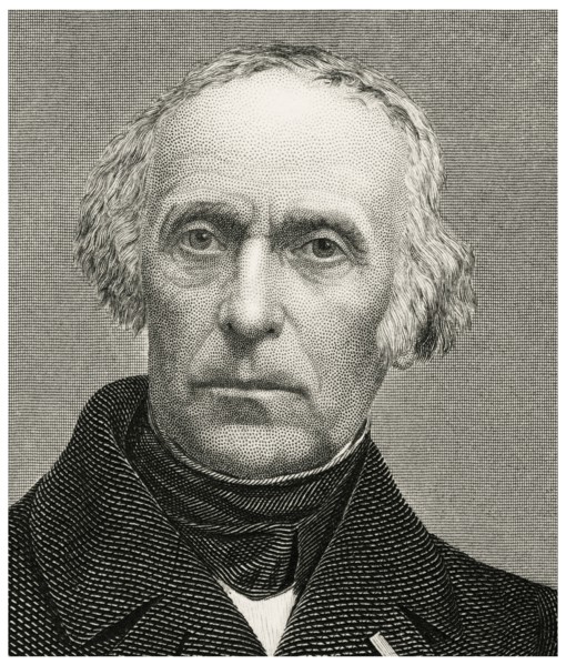 Francis Guizot (1787-1874), French Political Figure and Historian, Head and Shoulders Portrait, Steel Engraving, Portrait Gallery of Eminent Men and Women of Europe and America by Evert A. Duyckinck, ...
