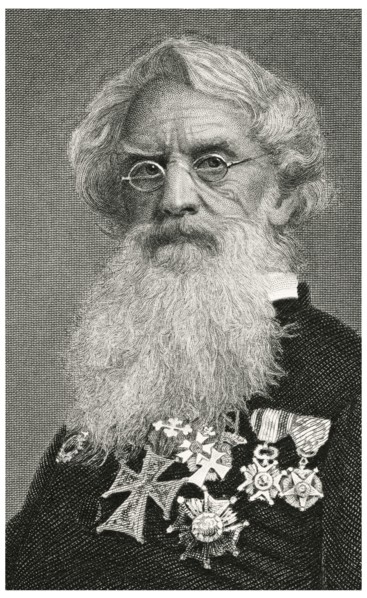 Samuel Morse (1791-1872), American Painter and Inventor, Developed an Electric Telegraph and Morse Cord, Head and Shoulders Portrait, Steel Engraving, Portrait Gallery of Eminent Men and Women of Euro...