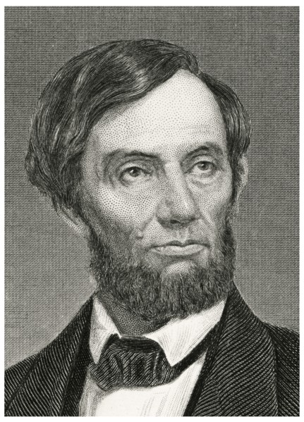Abraham Lincoln (1809-65), 16th President of the United States, Head and Shoulders Portrait, Steel Engraving, Portrait Gallery of Eminent Men and Women of Europe and America by Evert A. Duyckinck, Pub...