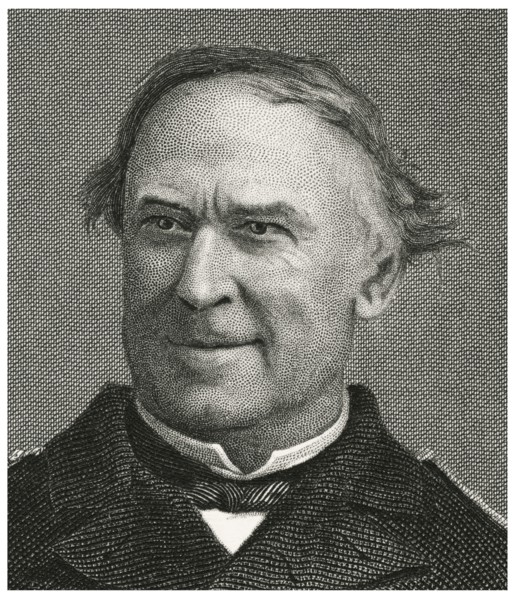 David G. Farragut (1801-70), American Admiral, U.S. Navy, Head and Shoulders Portrait, Steel Engraving, Portrait Gallery of Eminent Men and Women of Europe and America by Evert A. Duyckinck, Published...