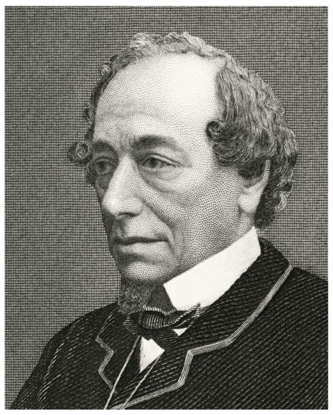 Benjamin Disraeli (1804-1881), British Politician and Prime Minister of the United Kingdom 1868-68, 1874-80, Head and Shoulders Portrait, Steel Engraving, Portrait Gallery of Eminent Men and Women of ...
