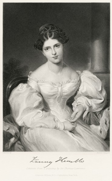 Frances Anne "Fanny" Kemble (1809-93), British Actress, Seated Portrait, Steel Engraving, Portrait Gallery of Eminent Men and Women of Europe and America by Evert A. Duyckinck, Published by Henry J. J...