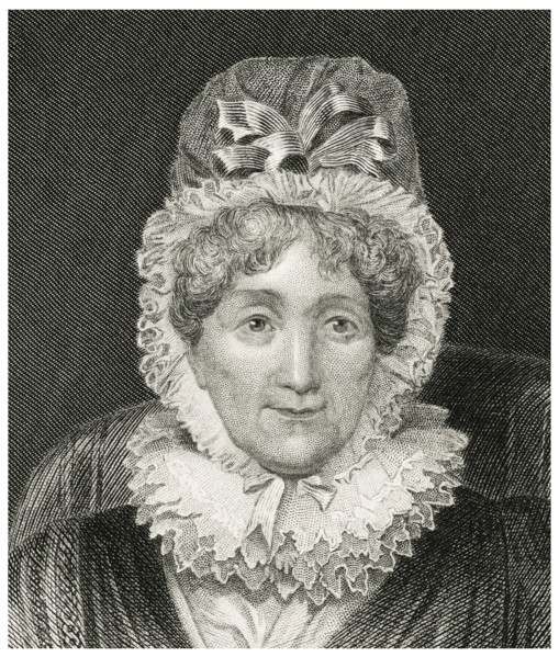 Hannah More (1745-1833), English Religious Writer, Head and Shoulders Portrait, Steel Engraving, Portrait Gallery of Eminent Men and Women of Europe and America by Evert A. Duyckinck, Published by Hen...