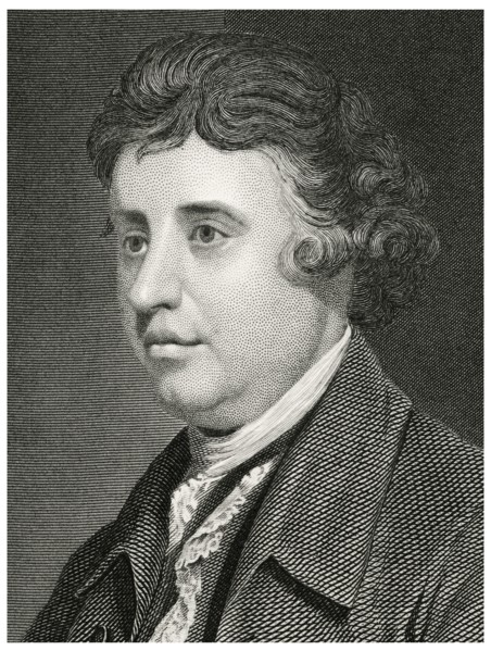 Edmund Burke (1729-97), British statesman, Parliamentary Orator, and Political Thinker, Head and Shoulders Portrait, Steel Engraving, Portrait Gallery of Eminent Men and Women of Europe and America by...