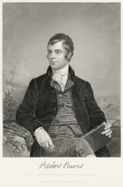 Robert Burns (1759-96), Scottish Poet and Lyricist, Half-Length Portrait, Steel Engraving, Portrait Gallery of Eminent Men and Women of Europe and America by Evert A. Duyckinck, Published by Henry J. ...