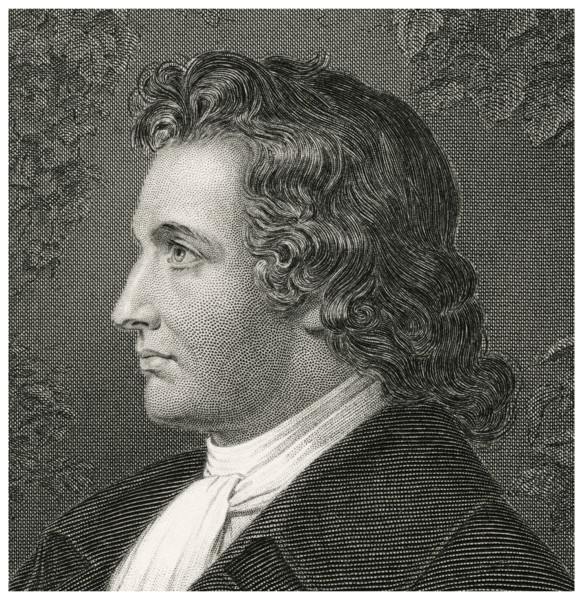 Johann Wolfgang von Goethe (1749-1832), German Writer and Statesman, Head and Shoulders Portrait, Steel Engraving, Portrait Gallery of Eminent Men and Women of Europe and America by Evert A. Duyckinck...