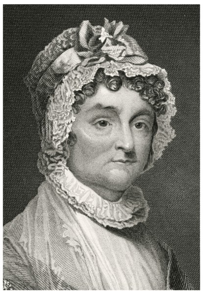 Abigail Adams (1744-1818), Wife of 2nd U.S. President John Adams and Mother of 6th U.S. President John Quincy Adams, Head and Shoulders Portrait, Steel Engraving, Portrait Gallery of Eminent Men and W...