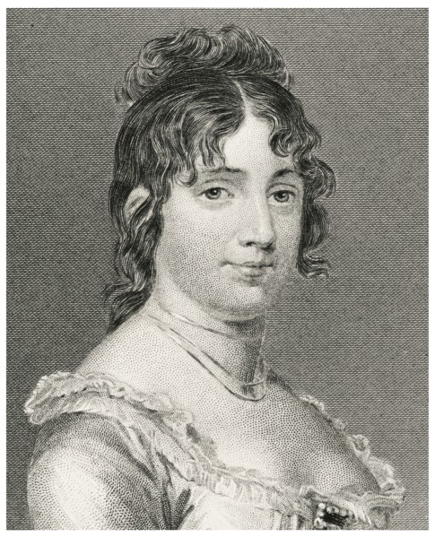Dolley Todd Madison (1768-1849), Wife of 4th U.S. President James Madison, Head and Shoulders Portrait, Steel Engraving, Portrait Gallery of Eminent Men and Women of Europe and America by Evert A. Duy...