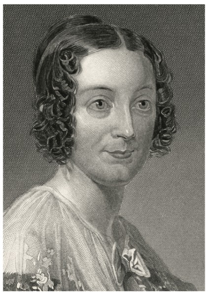 Lydia Huntley Sigourney (1791-1865), American Poet, Head and Shoulders Portrait, Steel Engraving, Portrait Gallery of Eminent Men and Women of Europe and America by Evert A. Duyckinck, Published by He...