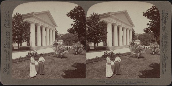 Robert E. Lee Mansion, Arlington, Virginia, USA, Stereo Card, Underwood & Underwood, 1903