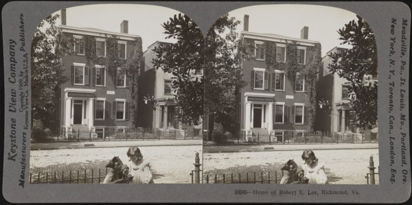 Robert E. Lee's Home, Richmond, Virginia, USA, Stereo Card, Keystone View Company, 1909