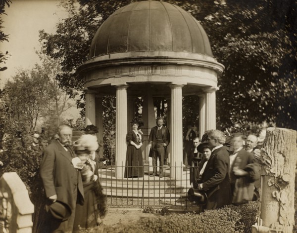 U.S. President Theodore Roosevelt Standing at Andrew Jackson's Tomb, the Hermitage, Nashville, Tennessee, USA, Photograph by H.O. Fuller, October 1907