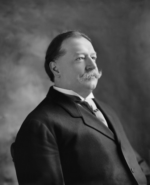 William Howard Taft (1857-1930), 27th President of the United States 1909-1913, 10th Chief Justice of the United States 1921-1930, Half-Length Portrait as U.S. Secretary of War under U.S. President Th...