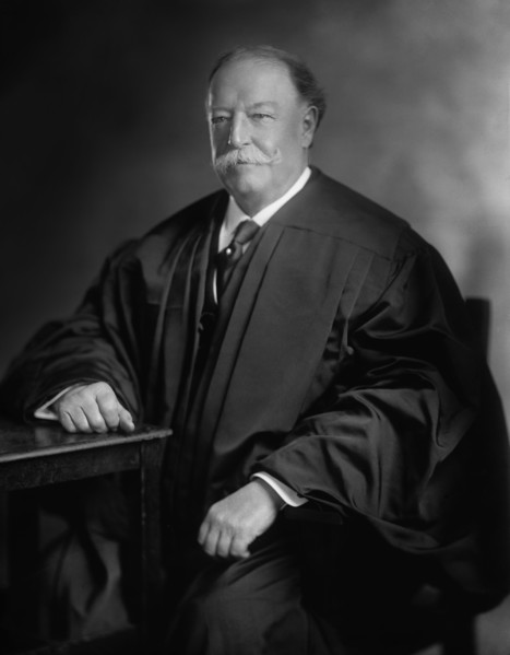 William Howard Taft (1857-1930), 27th President of the United States 1909-1913, 10th Chief Justice of the United States 1921-1930, Three-Quarter Length Seated Portrait as Chief Justice, Photograph by ...