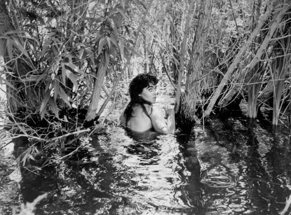 Maria English, on-set of the Film, "Flesh and the Spur", American International Pictures, 1956