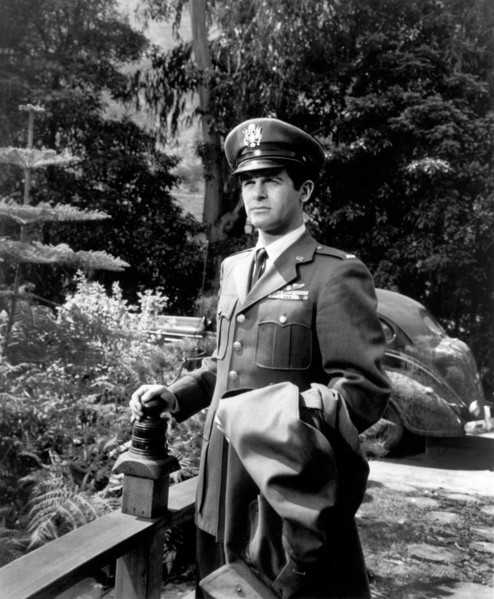 Richard Egan, on-set of the Film, "The Hunters", 20th Century-Fox, 1958
