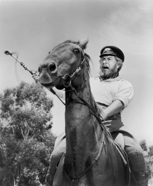 Peter Ustinov, on-set of the Film, "The Sundowners", Warner Bros., 1961