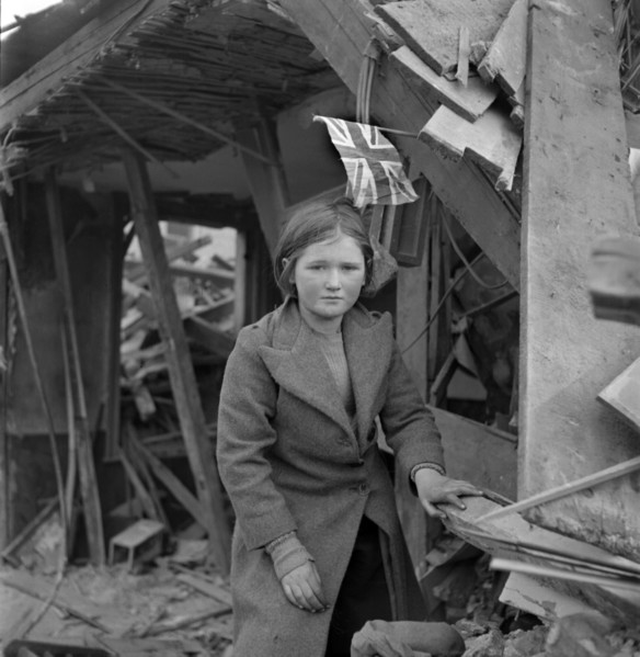 girl, bombing, WWII, World War II, London, historical,
