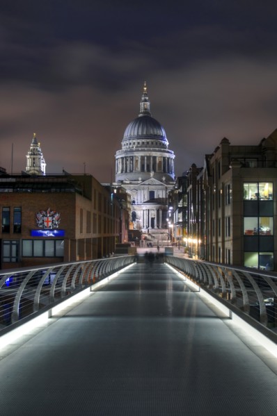 View of St Paul's Cathedral from Millennium Bridge