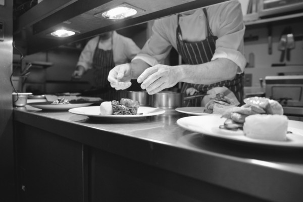Chef plating Food