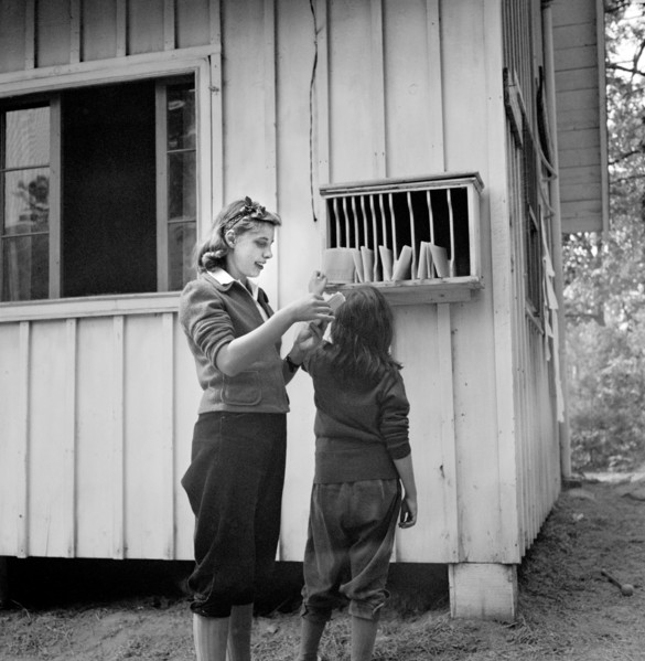 Two Girls at Mailbox