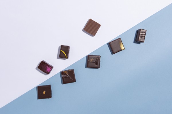 High Angle View of Artisanal Chocolates