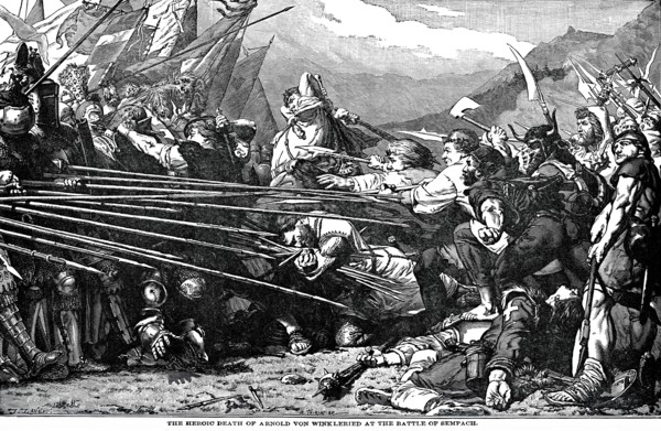 Heroic Death of Arnold Von Winkelried at the Battle of Sempach
