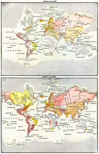 X Map of the World about A.D. 1700