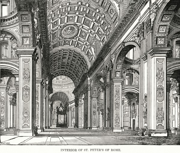 Interior of St. Peter's of Rome