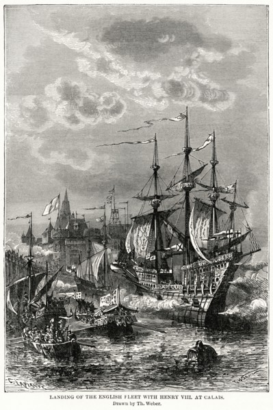 Landing of the English Fleet with Henry VIII at Calais
