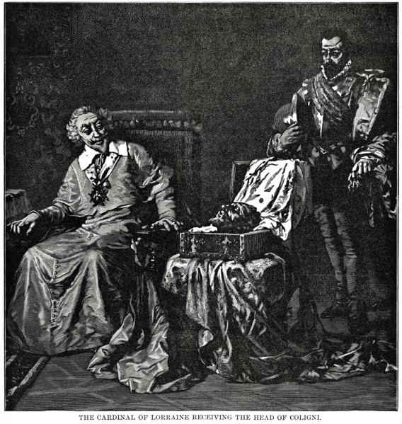 The Cardinal of Lorraine receiving the Head of Coligni (Gaspard de Coligny)