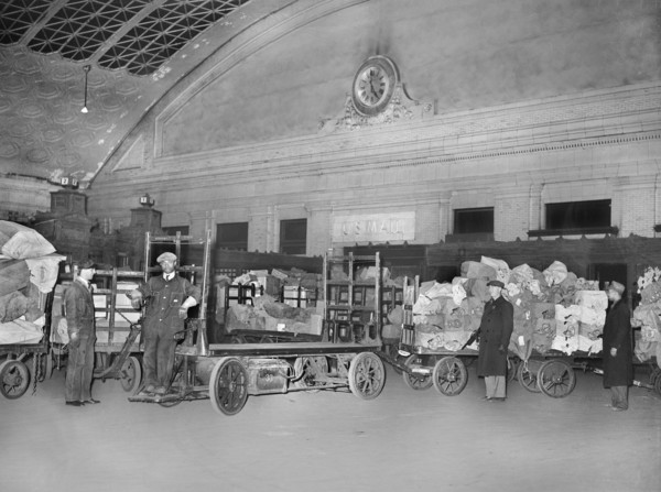 Mail Platform at Union Station, Washington, 1938