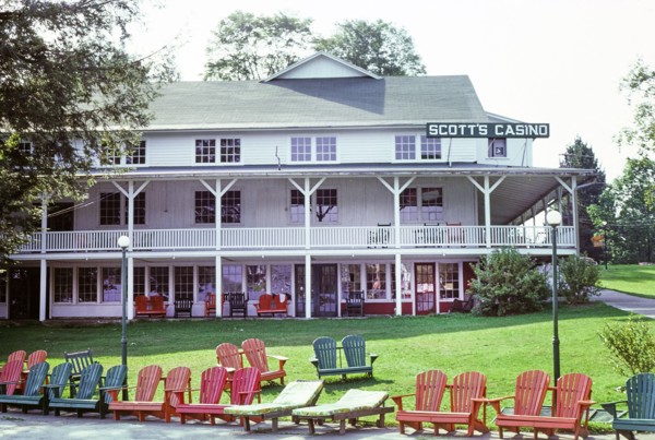 Scott's Casino from Scott's Oquaga lake house, Scott's Family Resort, 1978