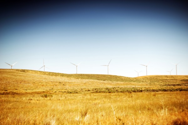 Wind turbines in Rural Landscape, Oregon,