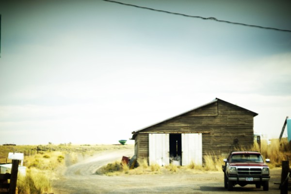 Pickup Truck and Wood Barn,,