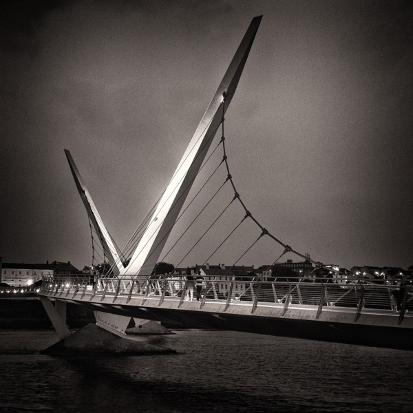 Peace Bridge at Night, Londonderry,